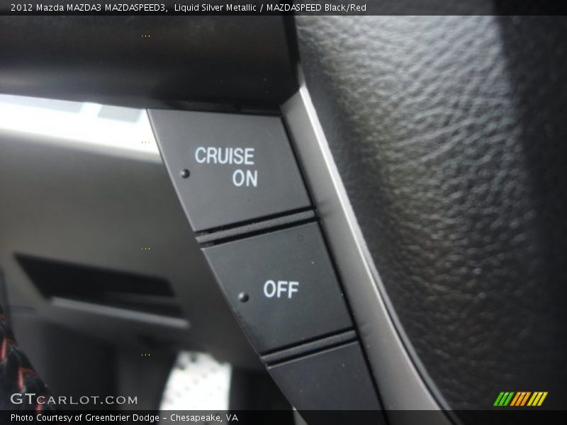 Controls of 2012 MAZDA3 MAZDASPEED3