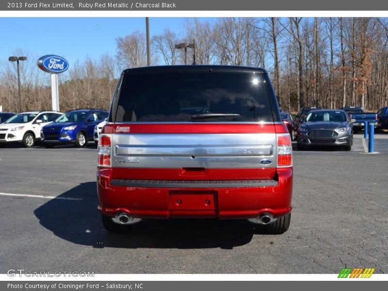 Ruby Red Metallic / Charcoal Black 2013 Ford Flex Limited