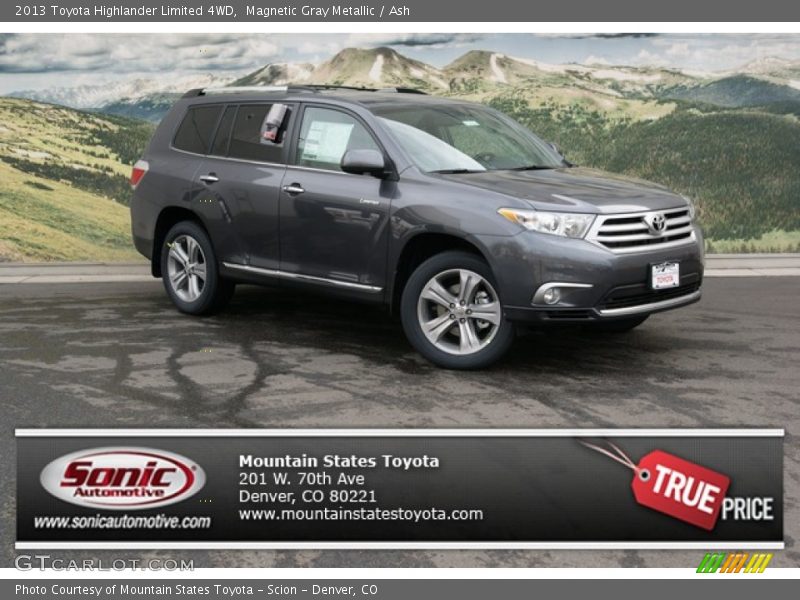 Magnetic Gray Metallic / Ash 2013 Toyota Highlander Limited 4WD