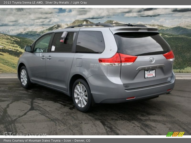 Silver Sky Metallic / Light Gray 2013 Toyota Sienna LE AWD