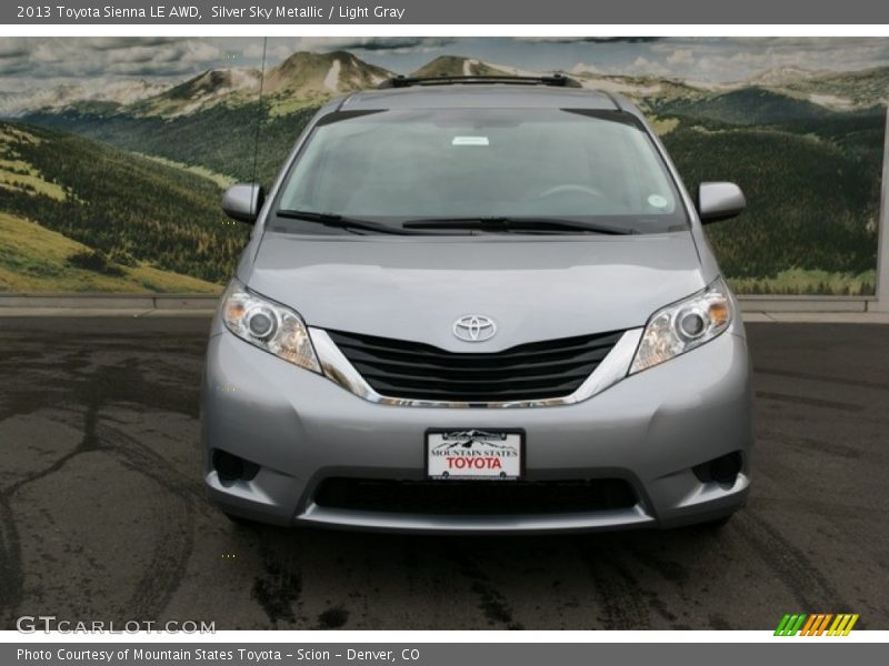 Silver Sky Metallic / Light Gray 2013 Toyota Sienna LE AWD