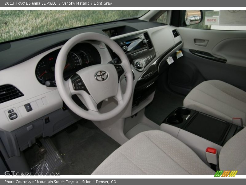 Silver Sky Metallic / Light Gray 2013 Toyota Sienna LE AWD