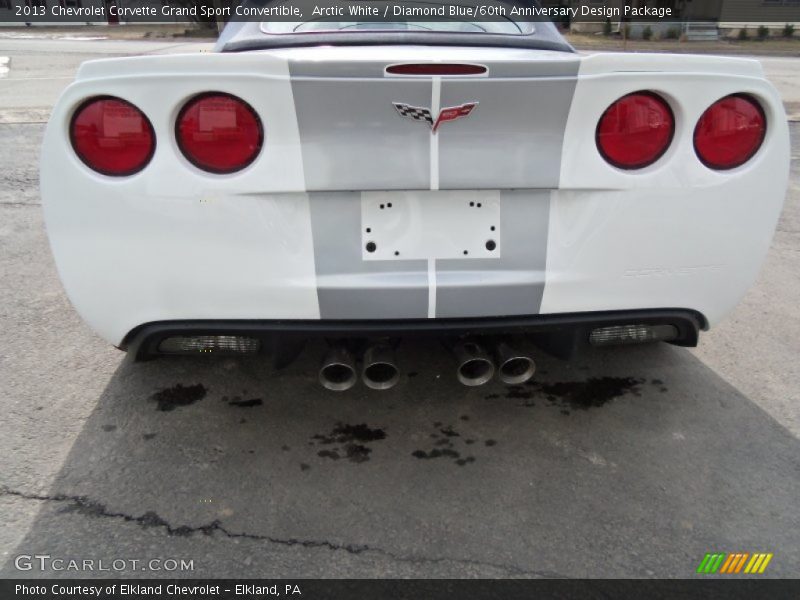 Arctic White / Diamond Blue/60th Anniversary Design Package 2013 Chevrolet Corvette Grand Sport Convertible