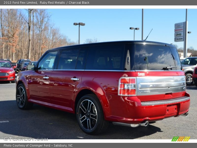 Ruby Red Metallic / Charcoal Black 2013 Ford Flex Limited