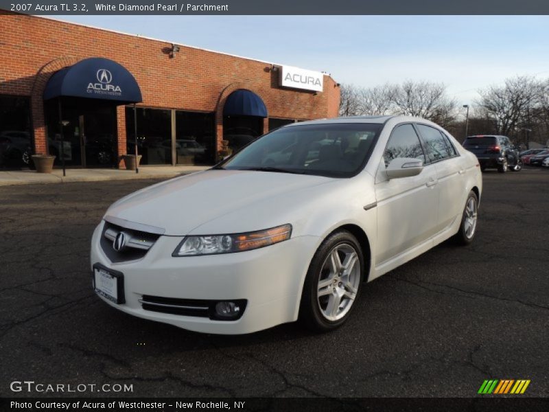 White Diamond Pearl / Parchment 2007 Acura TL 3.2