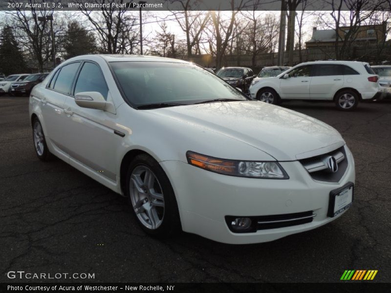 White Diamond Pearl / Parchment 2007 Acura TL 3.2