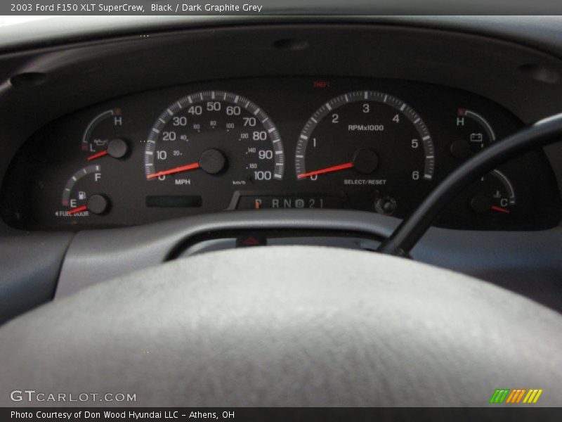 Black / Dark Graphite Grey 2003 Ford F150 XLT SuperCrew