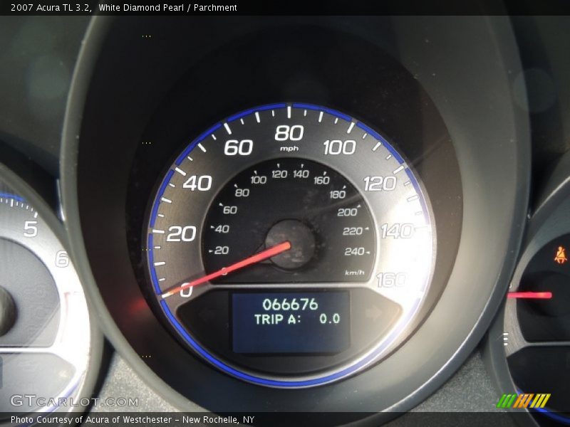 White Diamond Pearl / Parchment 2007 Acura TL 3.2