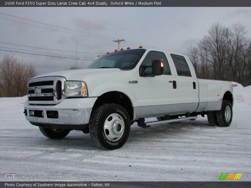 Oxford White / Medium Flint 2006 Ford F350 Super Duty Lariat Crew Cab 4x4 Dually