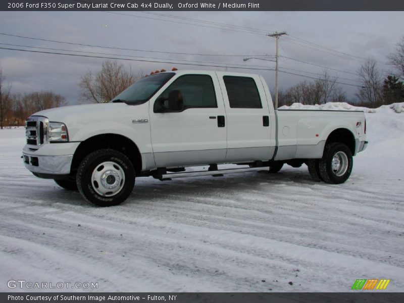 Oxford White / Medium Flint 2006 Ford F350 Super Duty Lariat Crew Cab 4x4 Dually