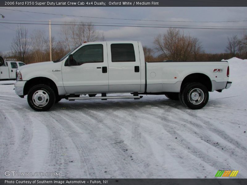 Oxford White / Medium Flint 2006 Ford F350 Super Duty Lariat Crew Cab 4x4 Dually