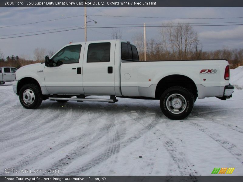 Oxford White / Medium Flint 2006 Ford F350 Super Duty Lariat Crew Cab 4x4 Dually