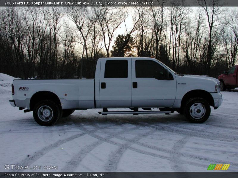 Oxford White / Medium Flint 2006 Ford F350 Super Duty Lariat Crew Cab 4x4 Dually