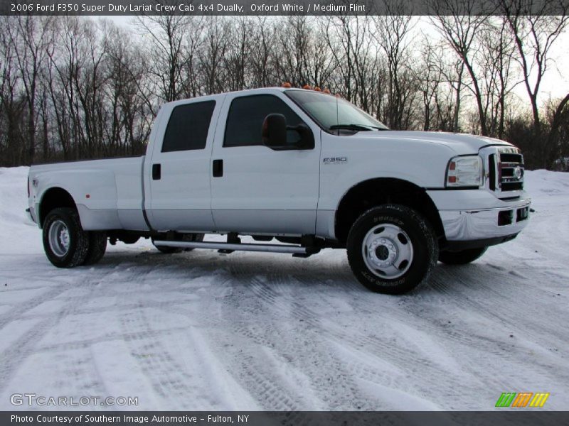 Oxford White / Medium Flint 2006 Ford F350 Super Duty Lariat Crew Cab 4x4 Dually