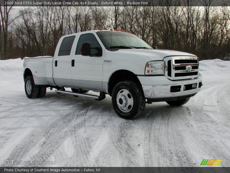 Oxford White / Medium Flint 2006 Ford F350 Super Duty Lariat Crew Cab 4x4 Dually