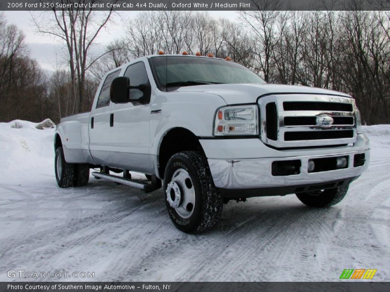 Oxford White / Medium Flint 2006 Ford F350 Super Duty Lariat Crew Cab 4x4 Dually