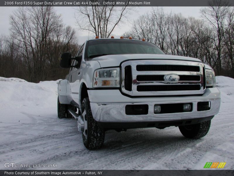 Oxford White / Medium Flint 2006 Ford F350 Super Duty Lariat Crew Cab 4x4 Dually