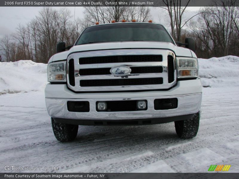 Oxford White / Medium Flint 2006 Ford F350 Super Duty Lariat Crew Cab 4x4 Dually