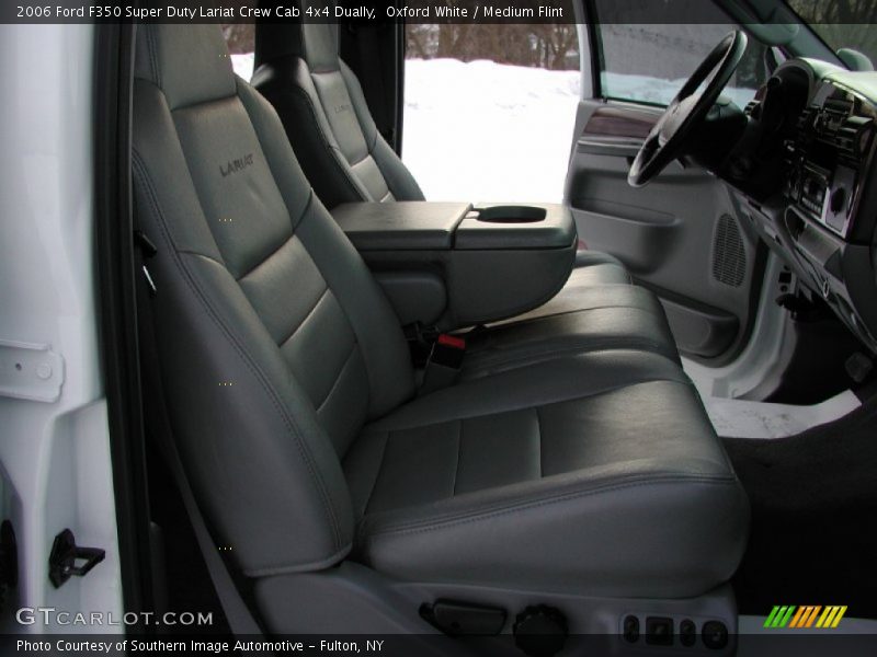 Oxford White / Medium Flint 2006 Ford F350 Super Duty Lariat Crew Cab 4x4 Dually
