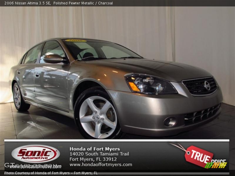 Polished Pewter Metallic / Charcoal 2006 Nissan Altima 3.5 SE
