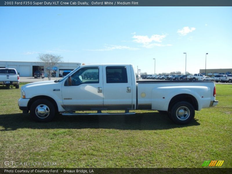 Oxford White / Medium Flint 2003 Ford F350 Super Duty XLT Crew Cab Dually