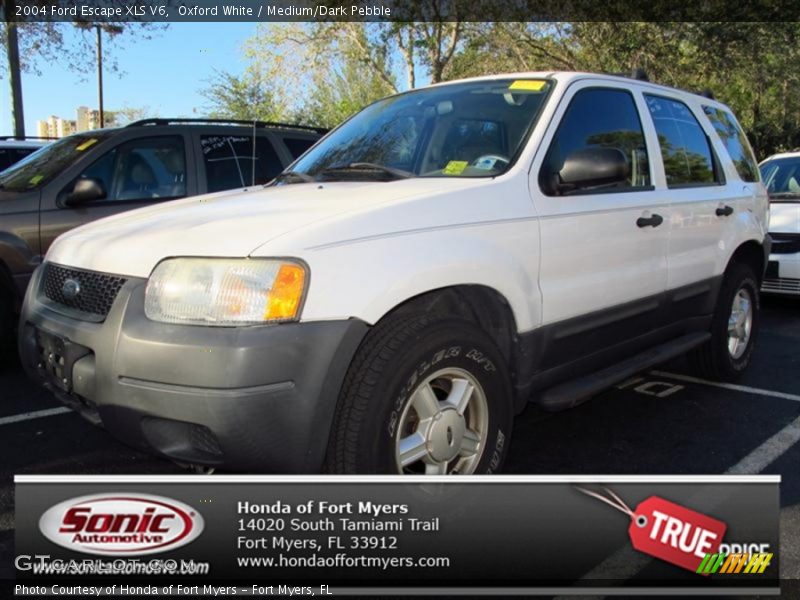 Oxford White / Medium/Dark Pebble 2004 Ford Escape XLS V6