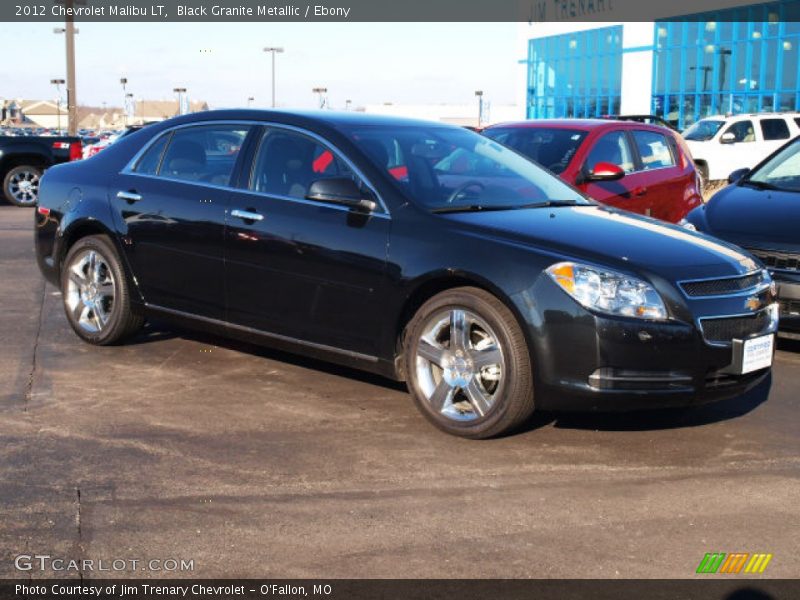 Black Granite Metallic / Ebony 2012 Chevrolet Malibu LT