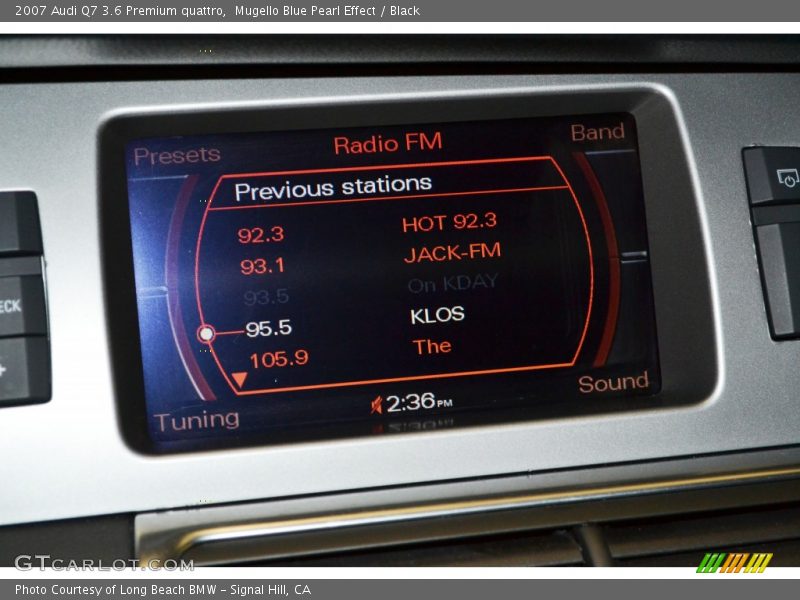 Mugello Blue Pearl Effect / Black 2007 Audi Q7 3.6 Premium quattro