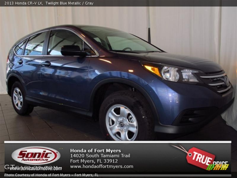 Twilight Blue Metallic / Gray 2013 Honda CR-V LX