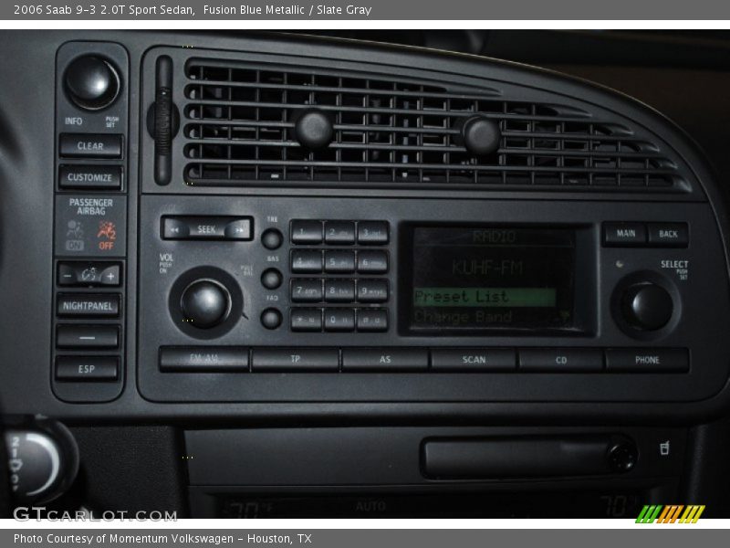 Controls of 2006 9-3 2.0T Sport Sedan