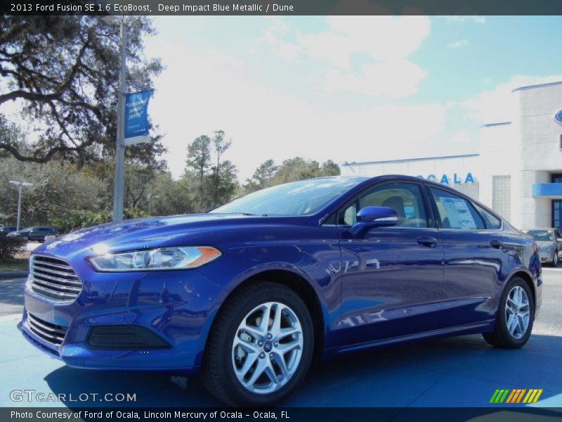 Deep Impact Blue Metallic / Dune 2013 Ford Fusion SE 1.6 EcoBoost