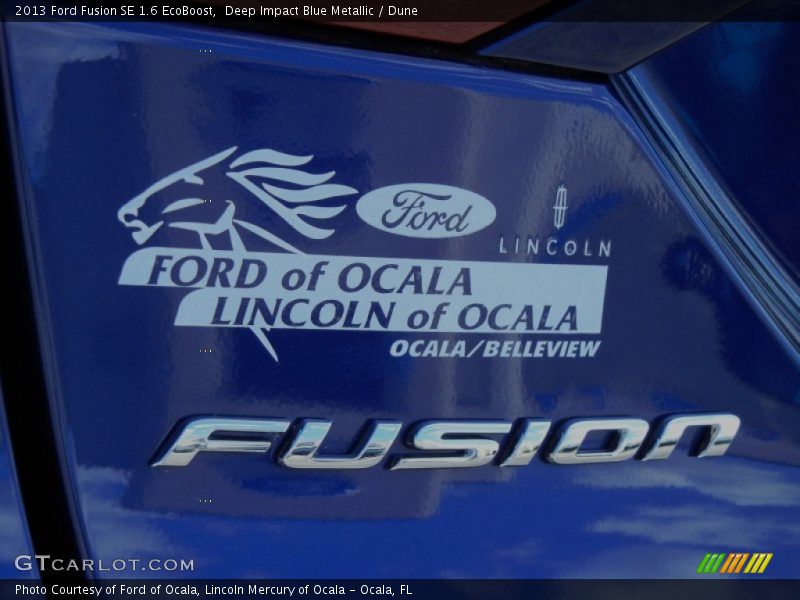 Deep Impact Blue Metallic / Dune 2013 Ford Fusion SE 1.6 EcoBoost