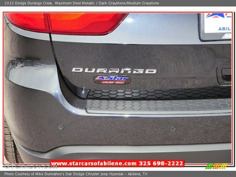 Maximum Steel Metallic / Dark Graystone/Medium Graystone 2013 Dodge Durango Crew