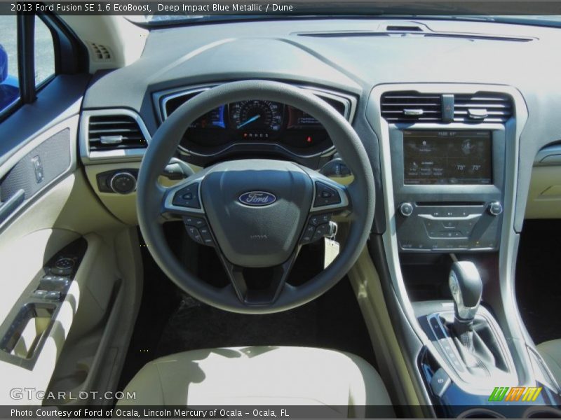 Deep Impact Blue Metallic / Dune 2013 Ford Fusion SE 1.6 EcoBoost