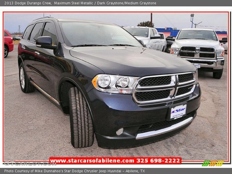 Maximum Steel Metallic / Dark Graystone/Medium Graystone 2013 Dodge Durango Crew