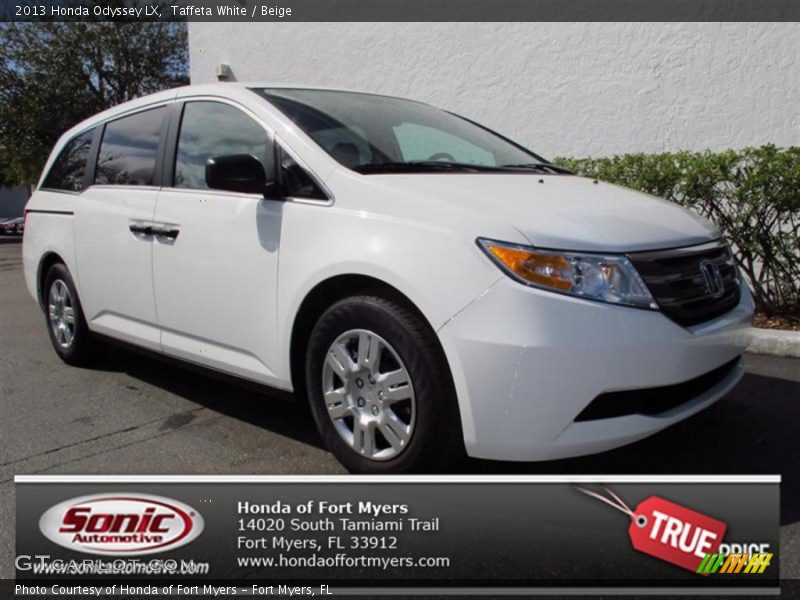 Taffeta White / Beige 2013 Honda Odyssey LX