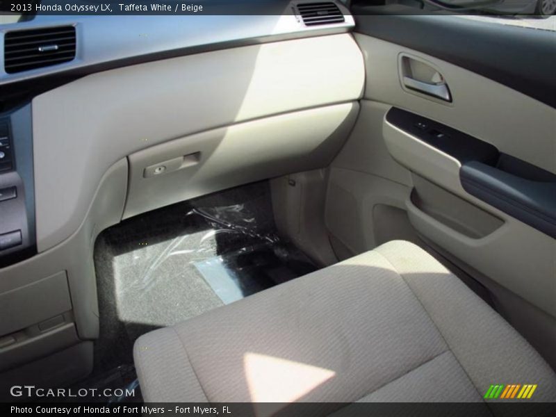 Taffeta White / Beige 2013 Honda Odyssey LX