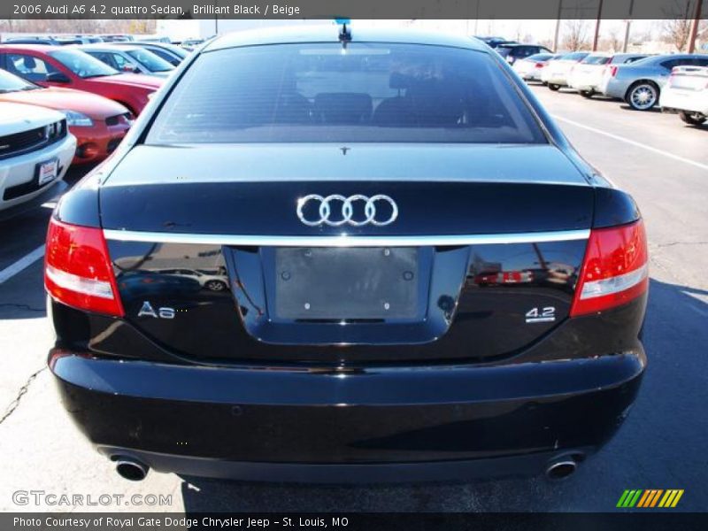 Brilliant Black / Beige 2006 Audi A6 4.2 quattro Sedan