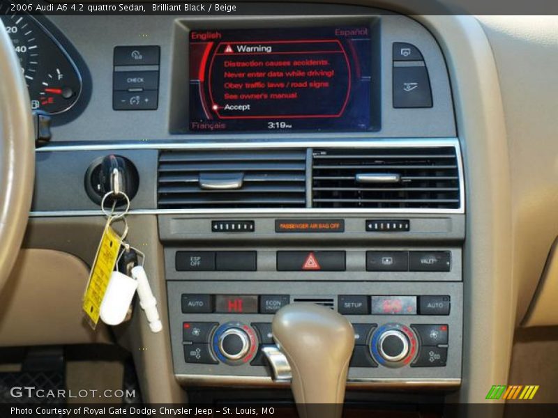 Brilliant Black / Beige 2006 Audi A6 4.2 quattro Sedan