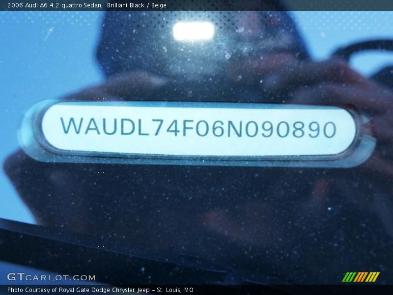 Brilliant Black / Beige 2006 Audi A6 4.2 quattro Sedan