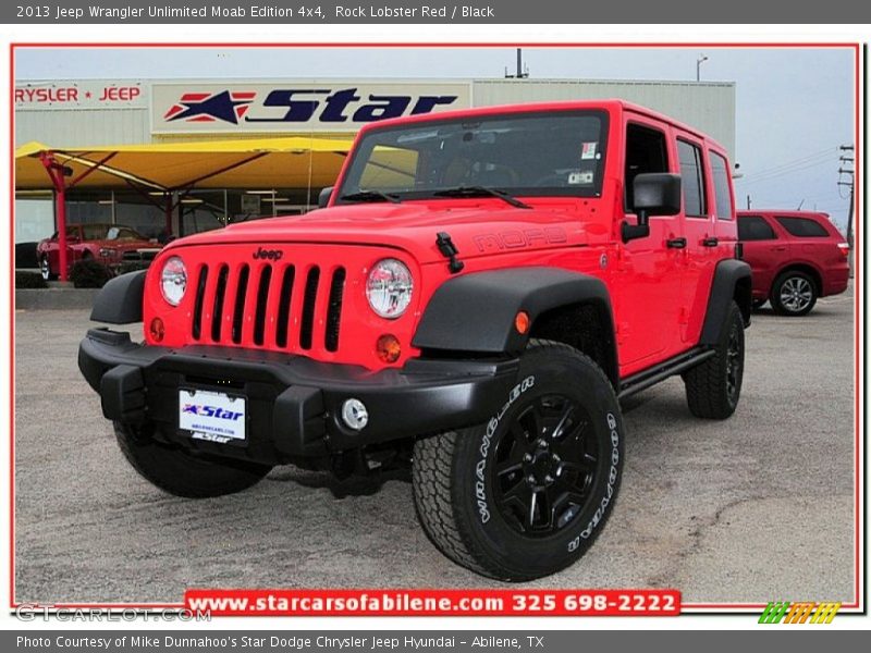 Rock Lobster Red / Black 2013 Jeep Wrangler Unlimited Moab Edition 4x4