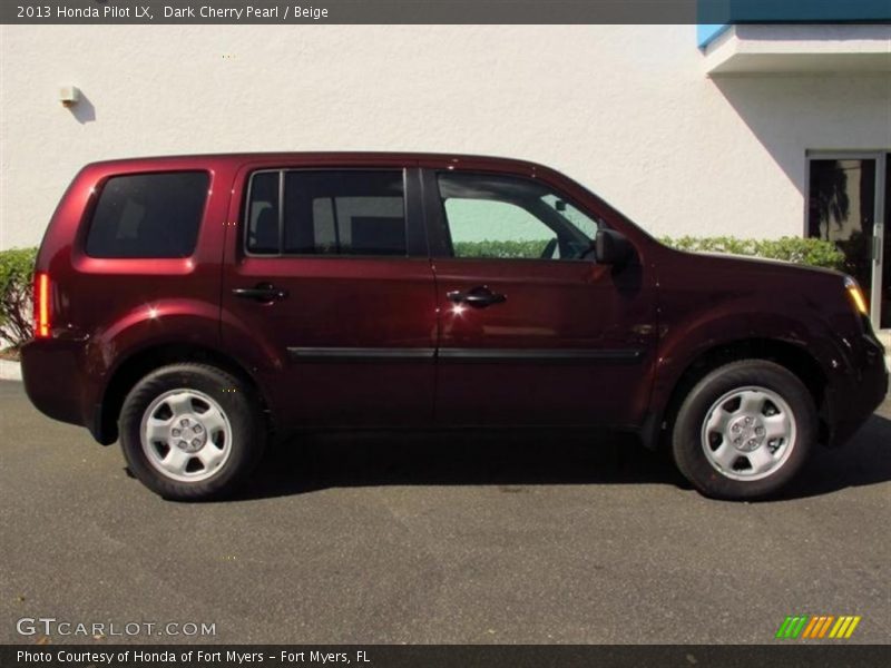 Dark Cherry Pearl / Beige 2013 Honda Pilot LX