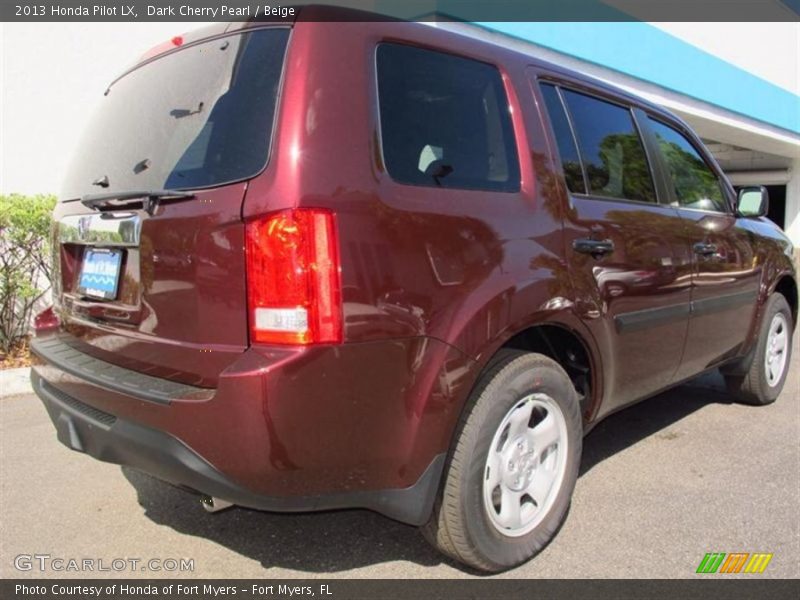 Dark Cherry Pearl / Beige 2013 Honda Pilot LX