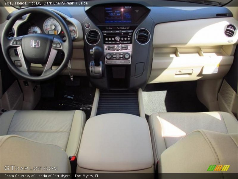 Dark Cherry Pearl / Beige 2013 Honda Pilot LX