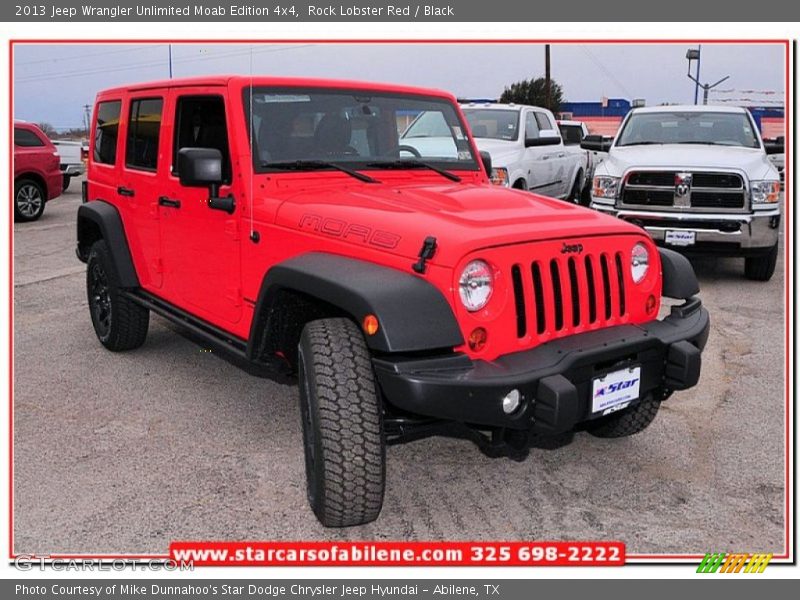 Rock Lobster Red / Black 2013 Jeep Wrangler Unlimited Moab Edition 4x4