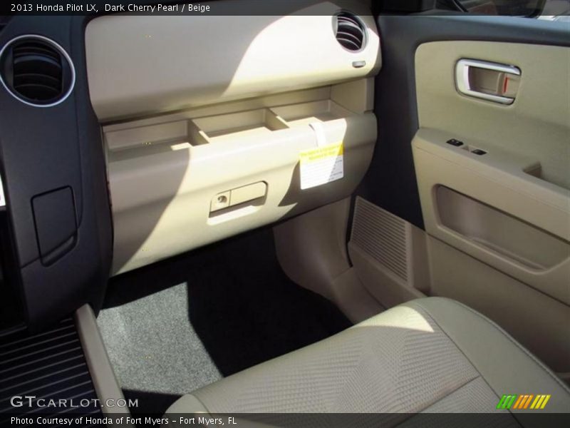 Dark Cherry Pearl / Beige 2013 Honda Pilot LX