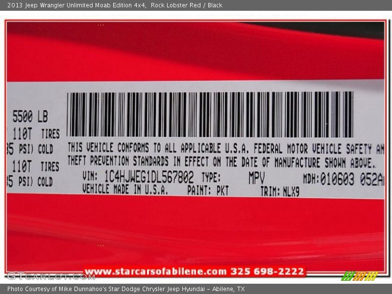 Rock Lobster Red / Black 2013 Jeep Wrangler Unlimited Moab Edition 4x4