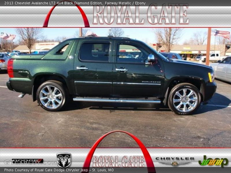 Fairway Metallic / Ebony 2013 Chevrolet Avalanche LTZ 4x4 Black Diamond Edition