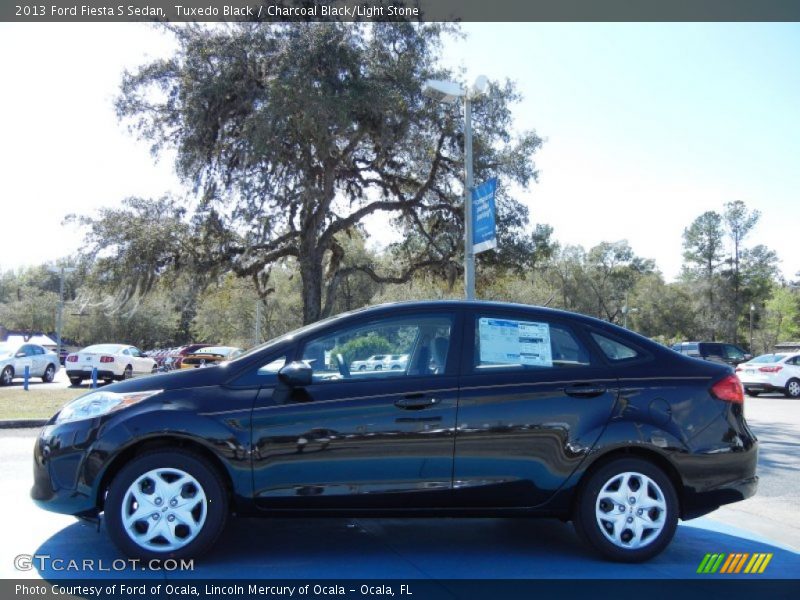 Tuxedo Black / Charcoal Black/Light Stone 2013 Ford Fiesta S Sedan