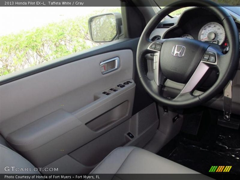 Taffeta White / Gray 2013 Honda Pilot EX-L